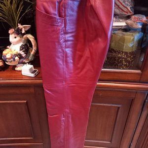 Chadwicks Leather Red Pants Size 4